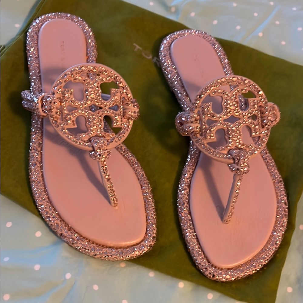 Tory Burch sparkle Sandals with Ornate Embellishments